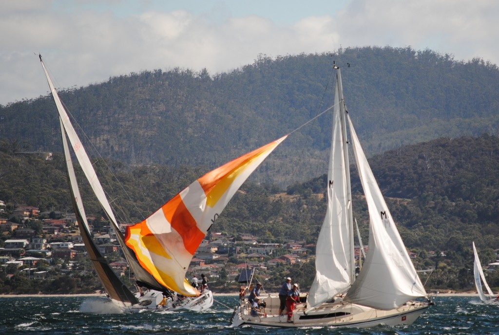 Temeraire IV survived a spinnaker problem to finish third in Cruising Red division - Crown Series Bellerive Regatta 2013 © Peter Campbell